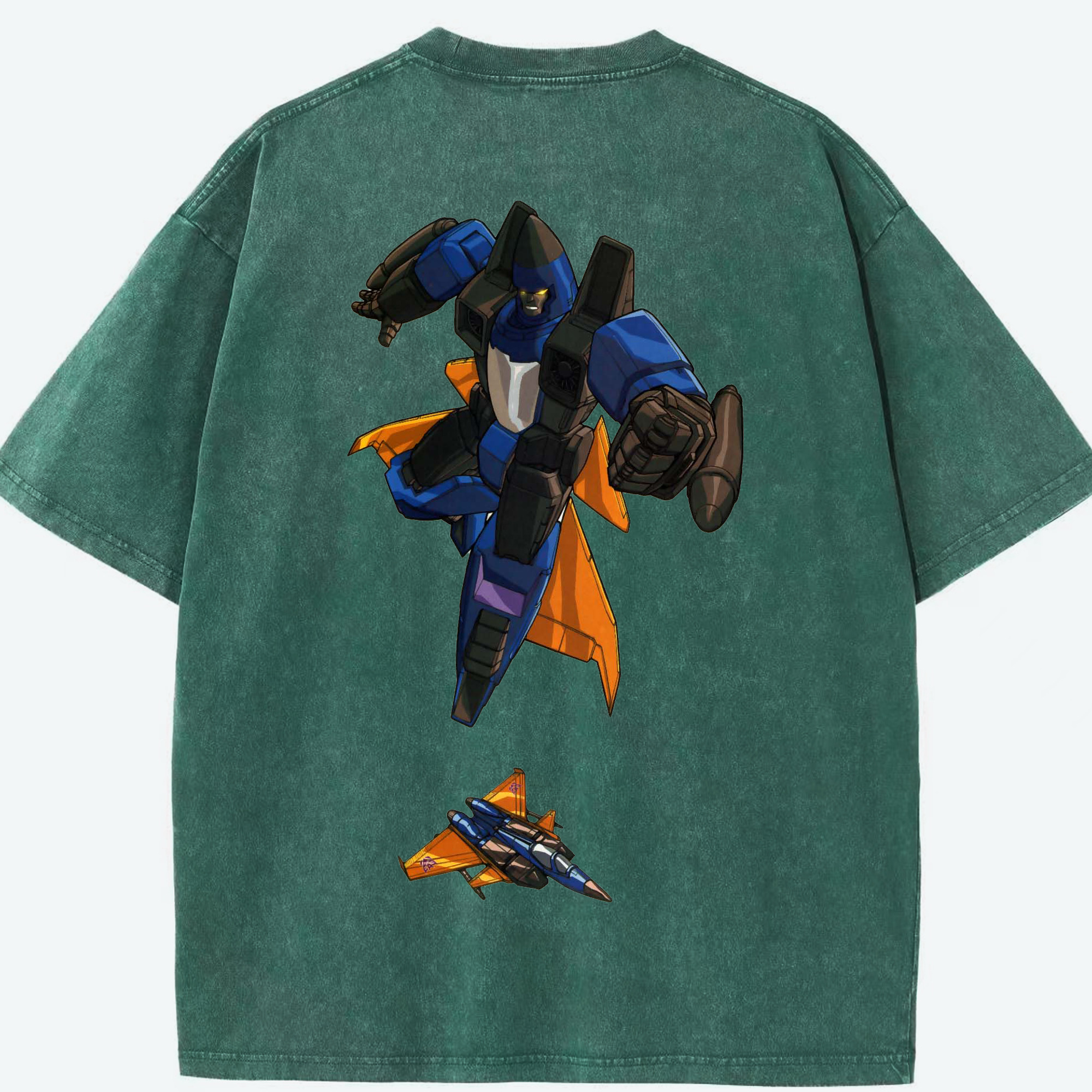 （画像用）  綿100% ヴィンテージ風 半袖Tシャツ（背面プリント）